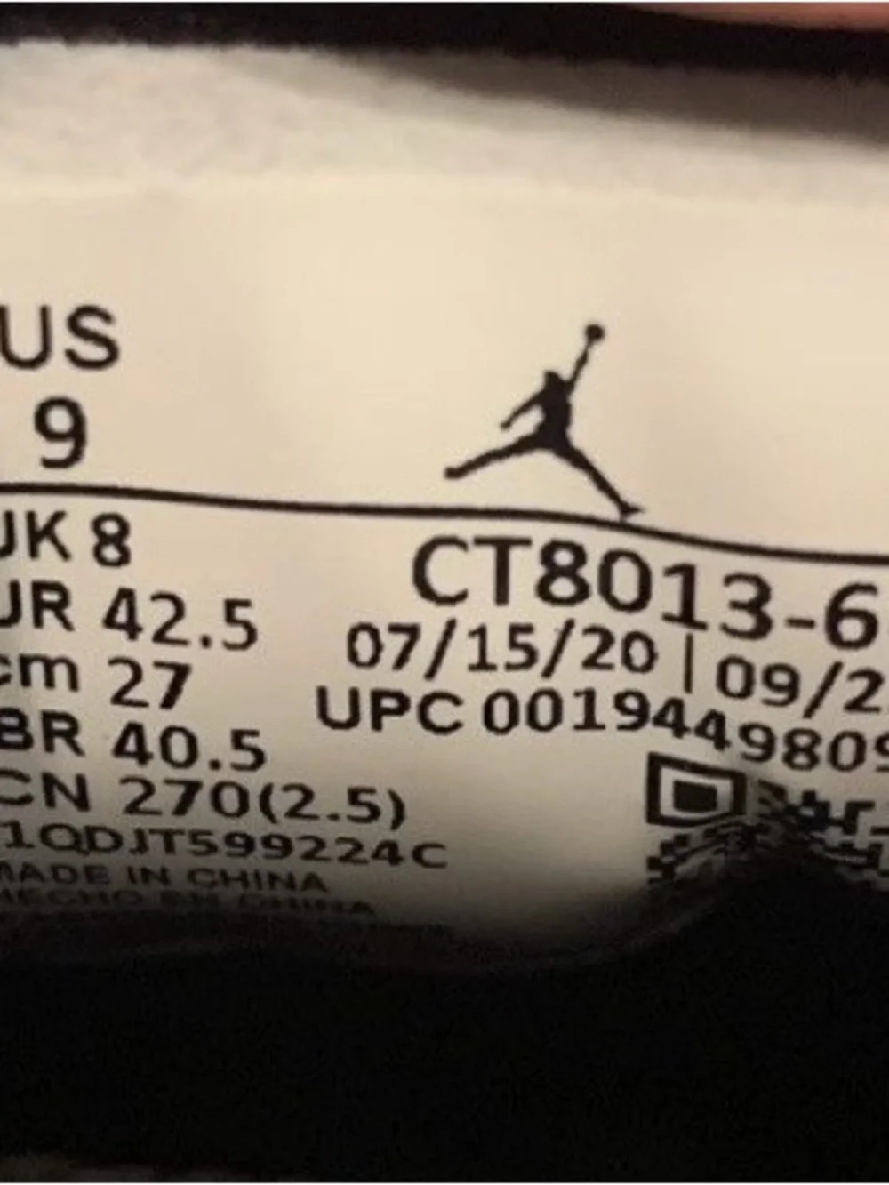 Jordan 12 Retro Reverse Flu Game 2020  Size 9